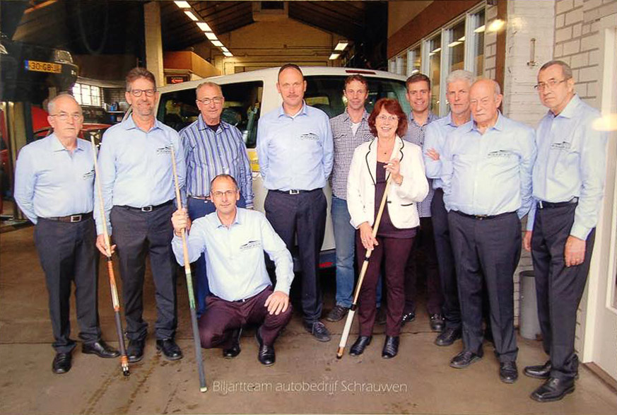Biljartteam Schrauwen in het nieuw